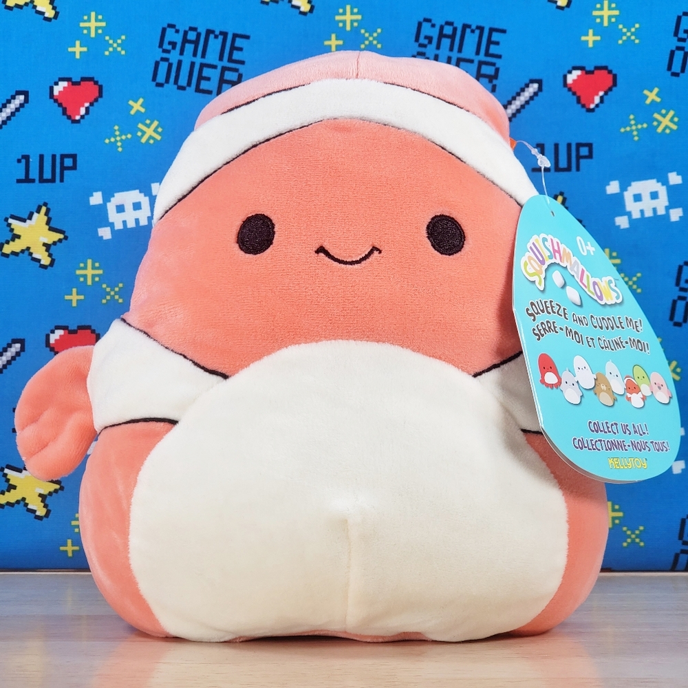 Squishmallow Ricky the Orange Clownfish 8" UltraSoft Stuffed Sealife Plush NWT